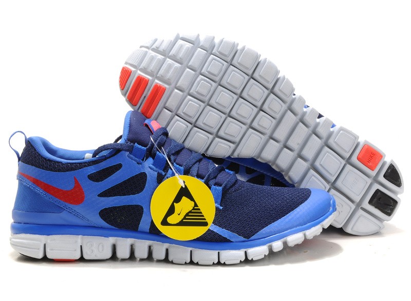 Nike Free 3.0 V3 Womens Shoes blue red - Click Image to Close